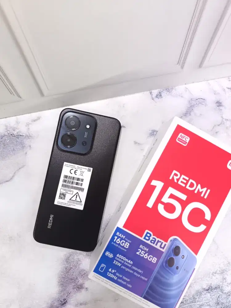 Xiaomi redmi 15c 8/256 black lengkap