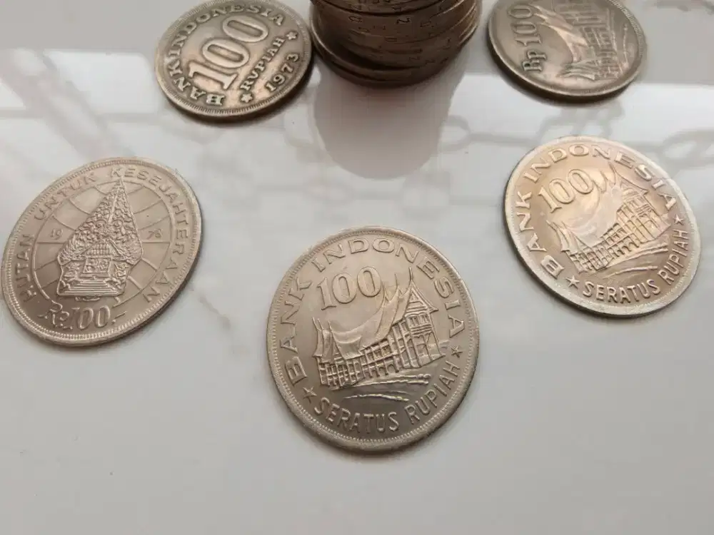 Uang Logam Rp.100 tahun 1973, 1978