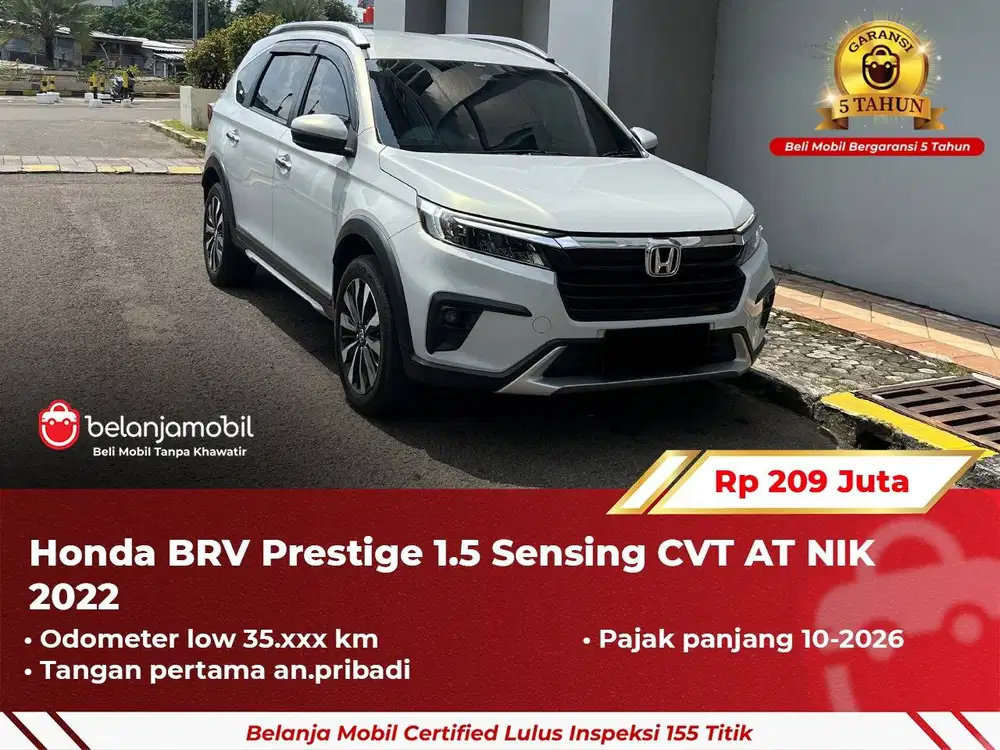 [ GARANSI 5TH ] Honda BRV BR-V BR V Prestige 1.5 Sensing AT 2022/2023