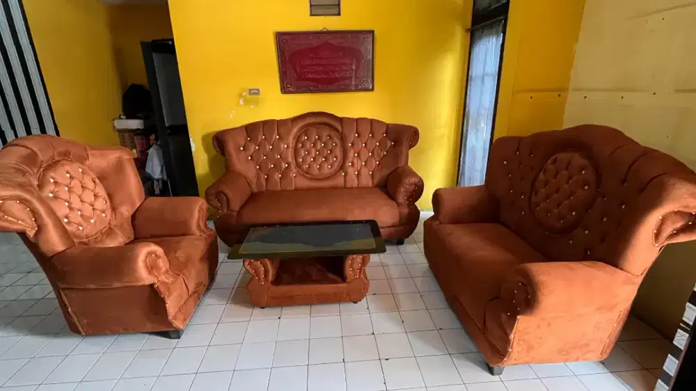Sofa coklat set jumbo