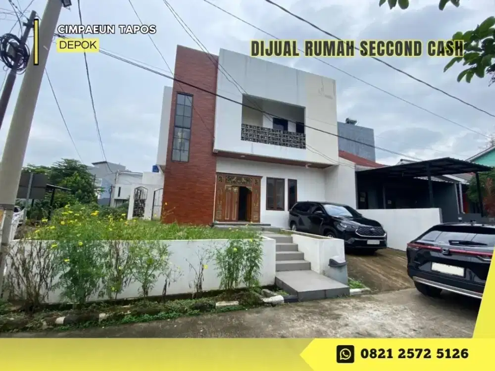 Jual Rumah Cash 2lantai HOOK dkt Tol di Perum Permata Cimanggis Depok