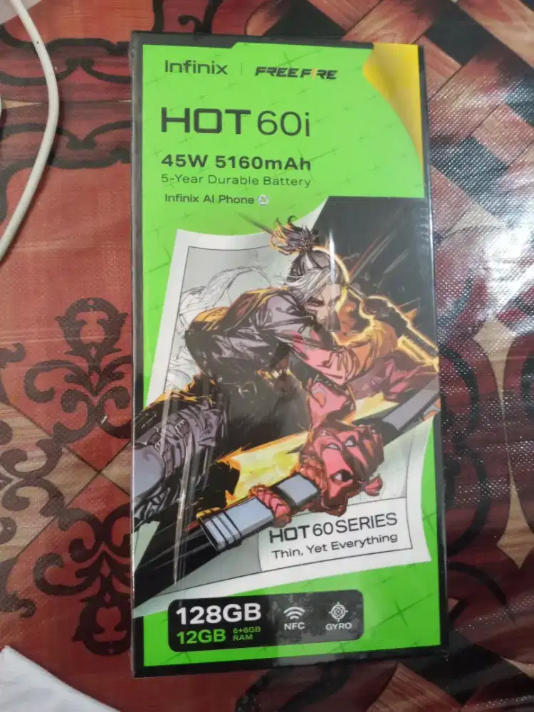 Infinix hot 60i ram 6+6 128 silver