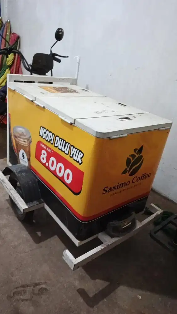 Sepeda listrik box kopi keliling