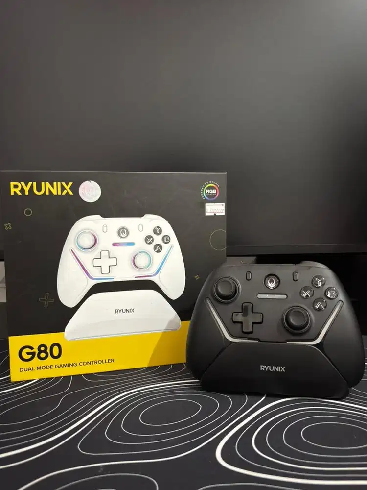Gamepad Ryunix G80, Pemakaian 2 Bulanan, Free Pouch.