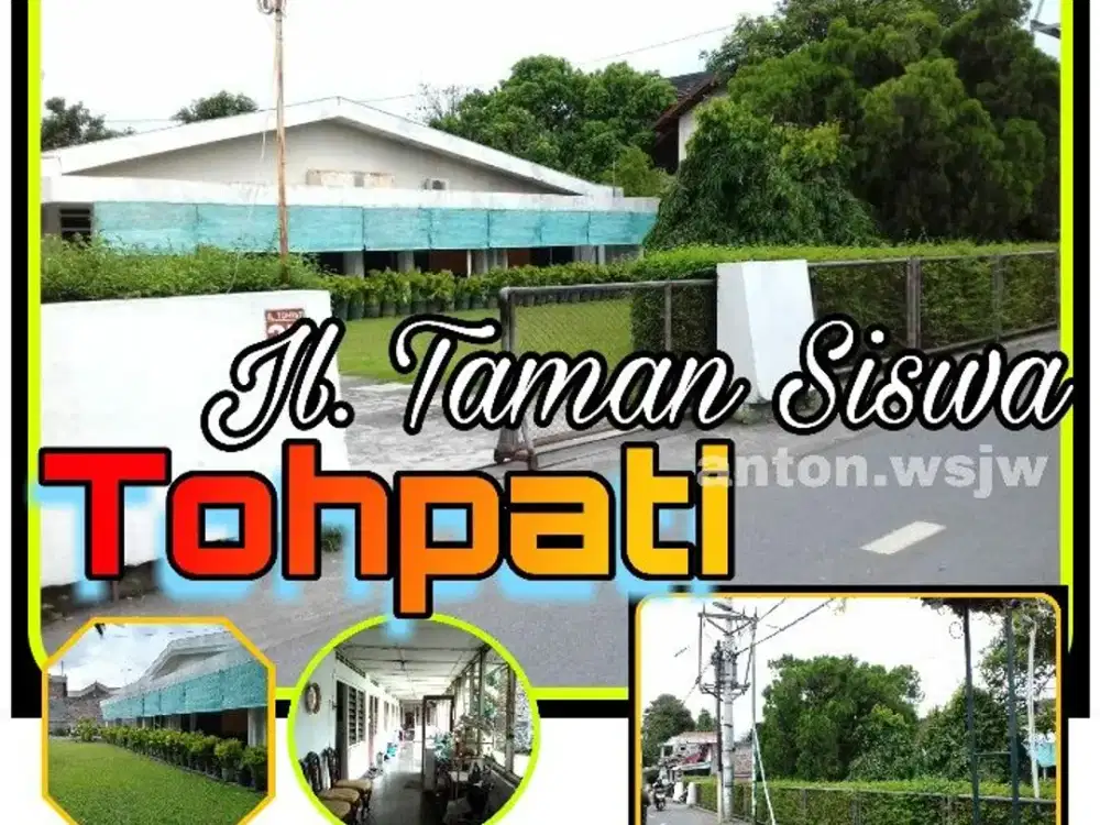 Tanah tengah Kota Jogja 220 m dari Jl Taman Siswa Lt 2455 ㎡ lb 41 m SHM