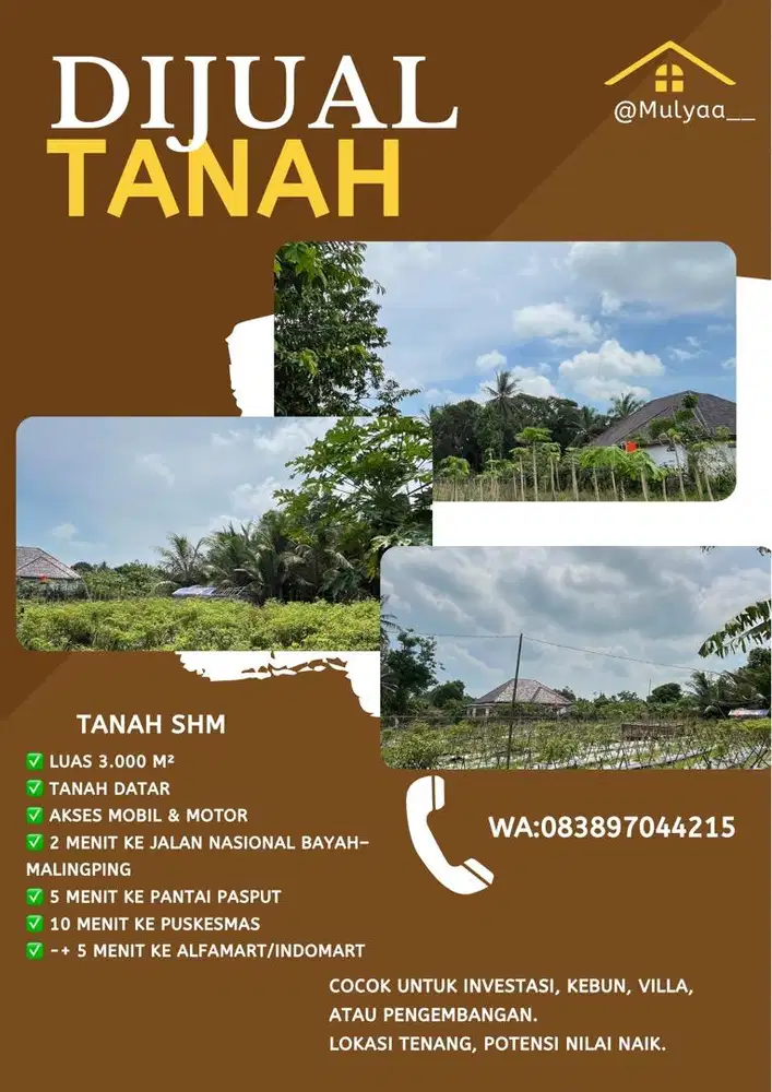 DIJUAL TANAH SHM – LEBAK (INVESTASI)