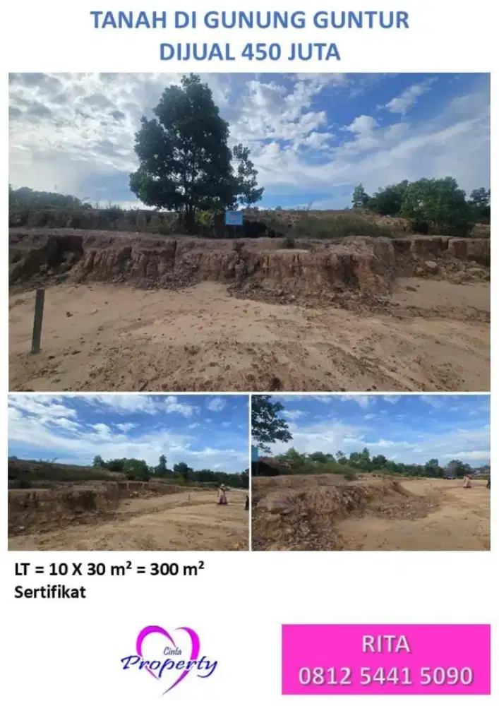 DIJUAL TANAH DI GUNUNG GUNTUR