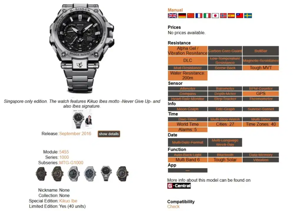 MTG G-1000D KIKUO IBE