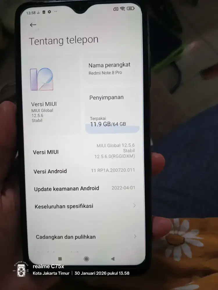 Second Hp Redmi Note 8 Pro
