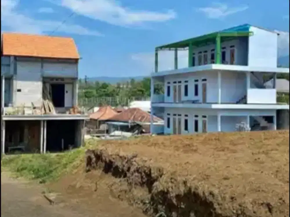 Tanah Kavling dan Rumah Vila Perbatasan Kota Batu View Gunung Free SHM