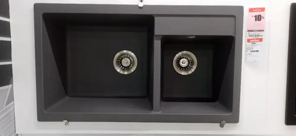 ZEHN+ GRANITE SINK 2 BOWL 78×45 8375A GREY