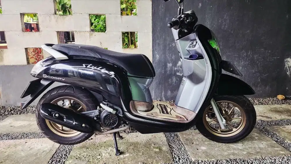 Honda Scoopy Stylish Hitam Glossy, Tahun 2020