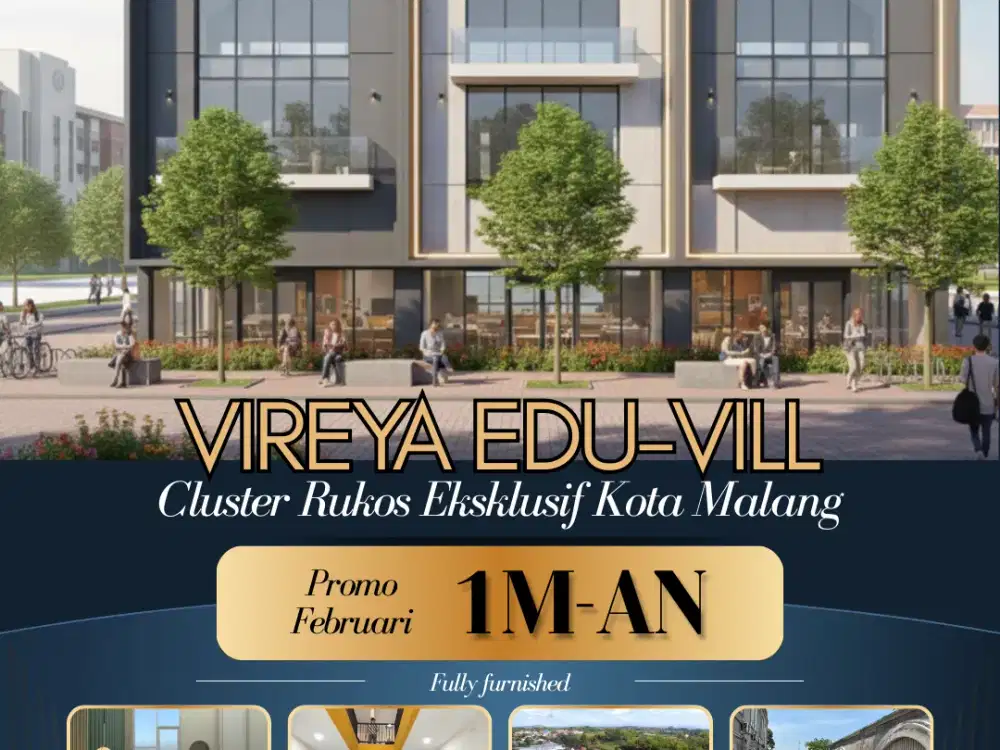 Di jual rukos 10 kamar area kampus UMM full furnished, lokasi dermo