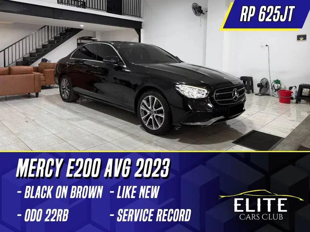 Mercedes Benz E200 AVG 2023 NIK 2022 Black on Brown Hitam Mercy E 200