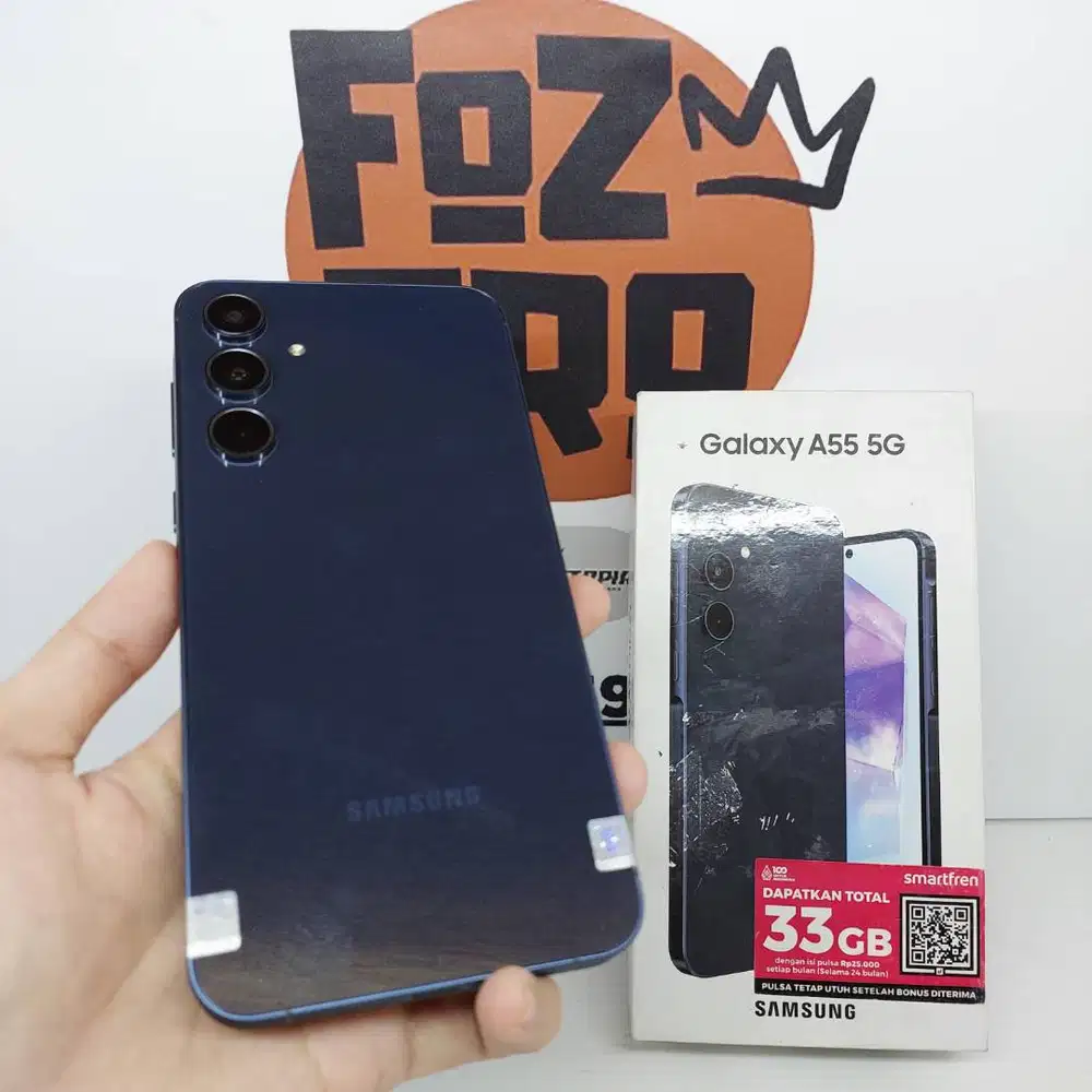 Samsung A55 Ice Blue, Navy, Lilac Ram 8/12 256GB Fullset No Minus