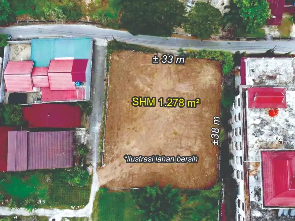 Ke Kampus Univ. Hang Tuah Sudirman 3 menit, Tanah Dijual: SHM