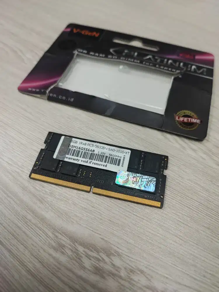 RAM SODIMM DDR5 16GB 5600MHZ VGEN V-GEN PLATINUM