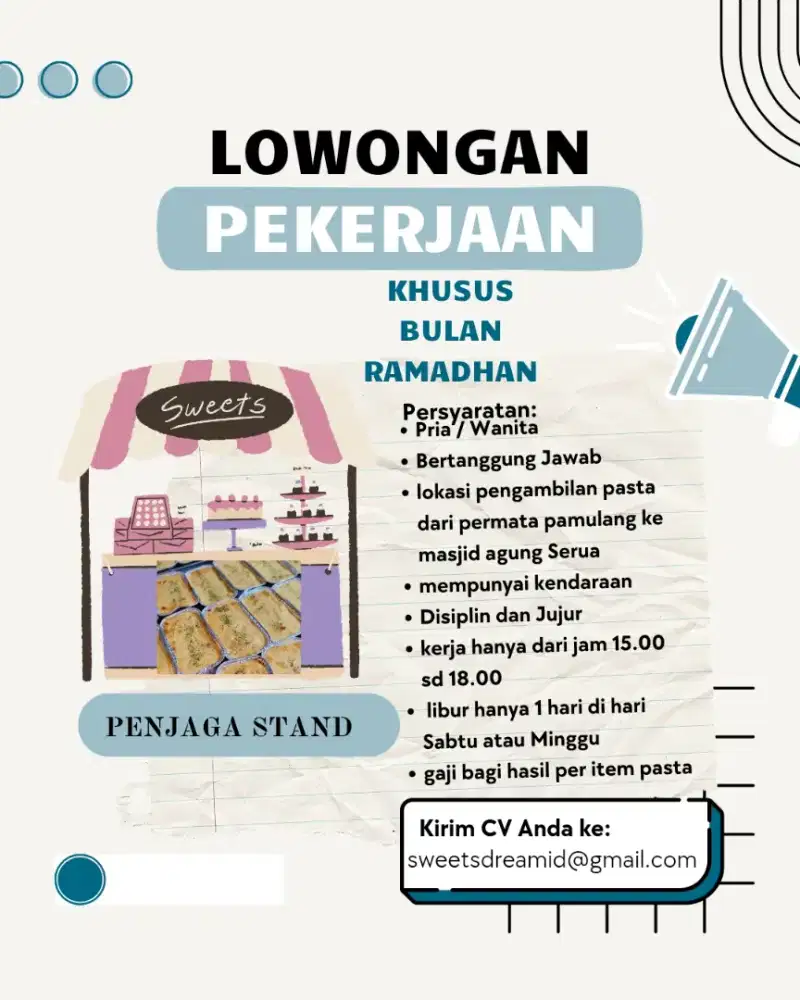 jaga stand bazar di masjid agung serua