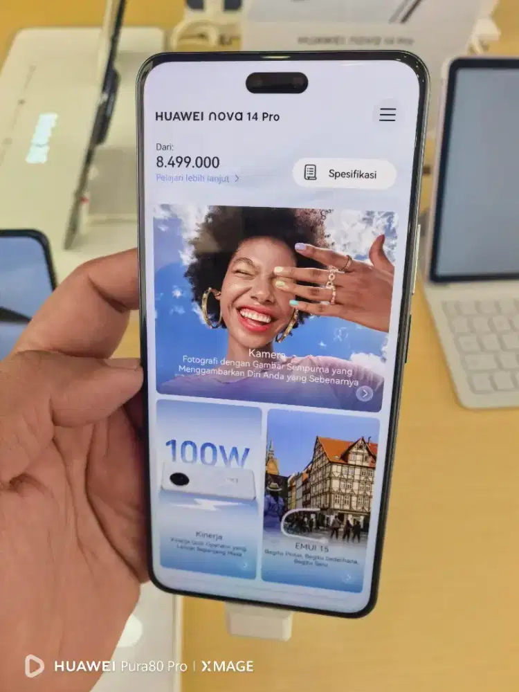 Huawei Nova 14 Pro Blue Gratis Fit 4 Pro Huawei Store DP Mall Semarang