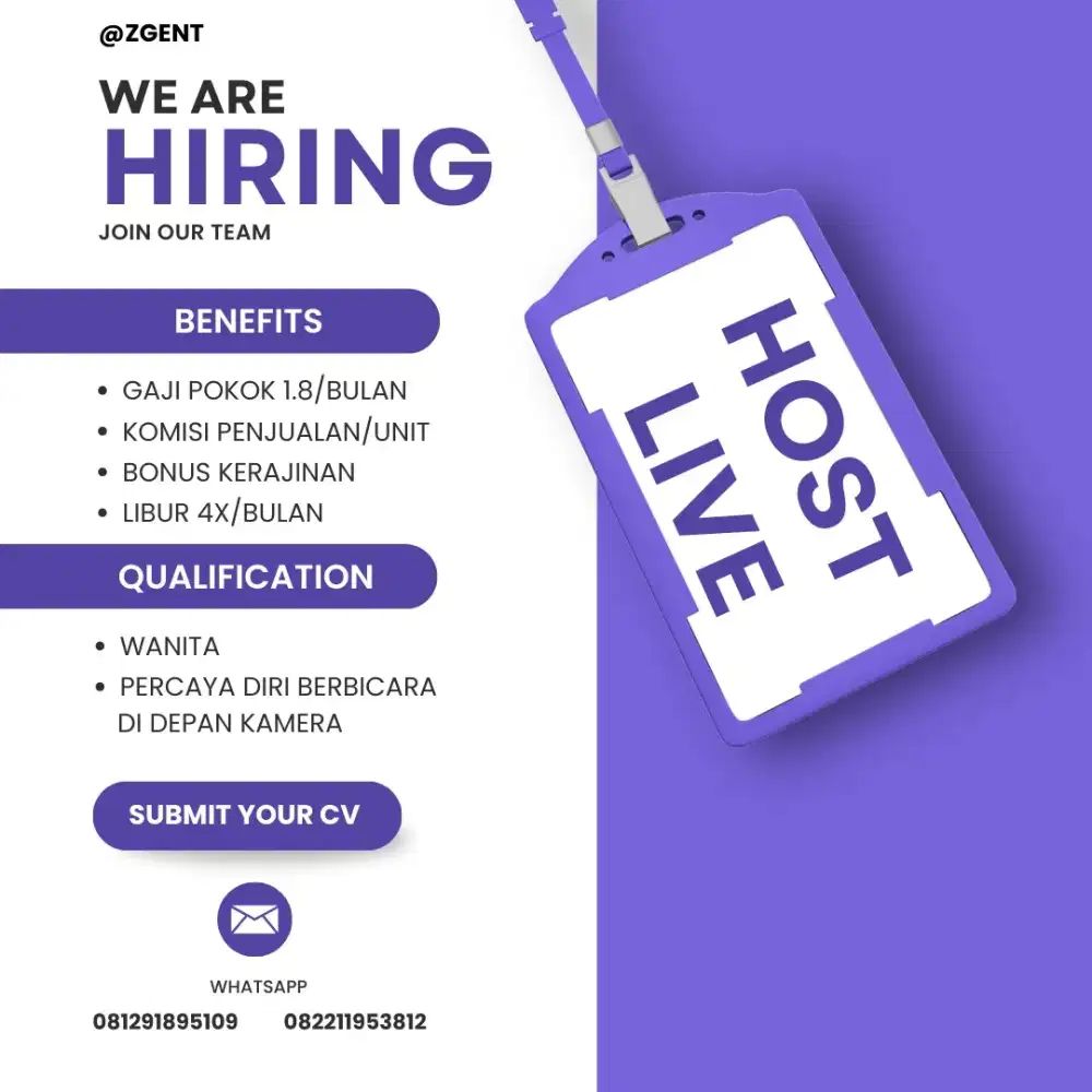 LOWONGAN LIVESTREAMING