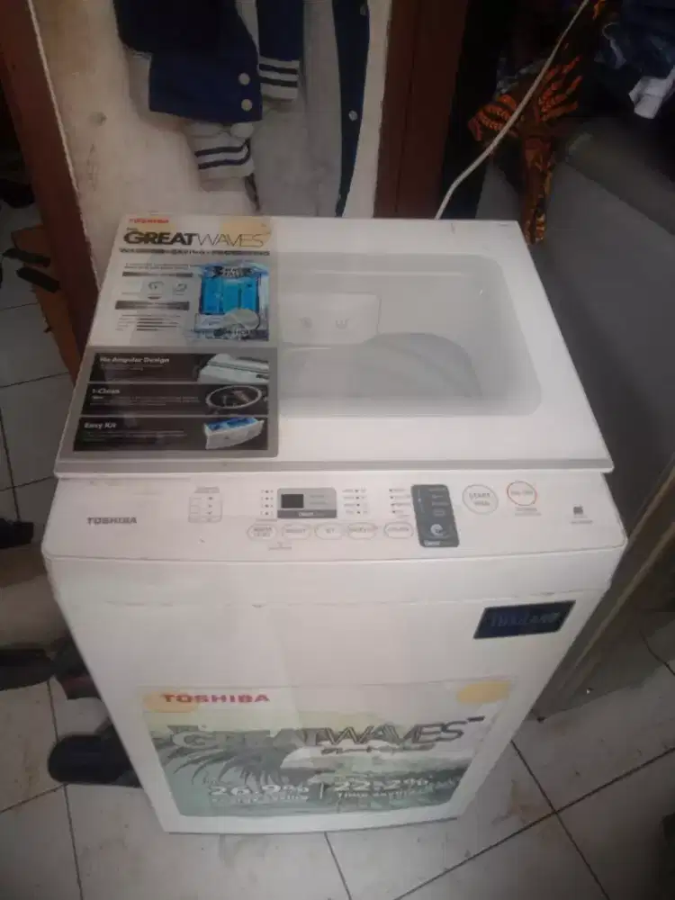 Mesin cuci 1 tabung otomatis toshiba 7kg normal nego tipis