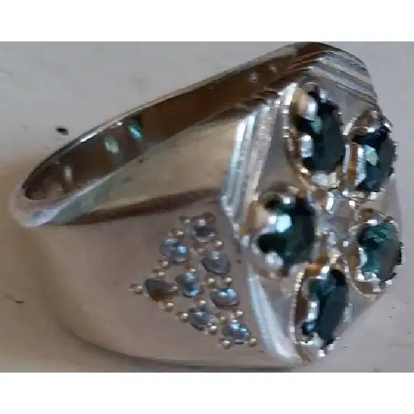 Kuno batu permata / mulia kecubung kasian ( Amethyst )diikat perak