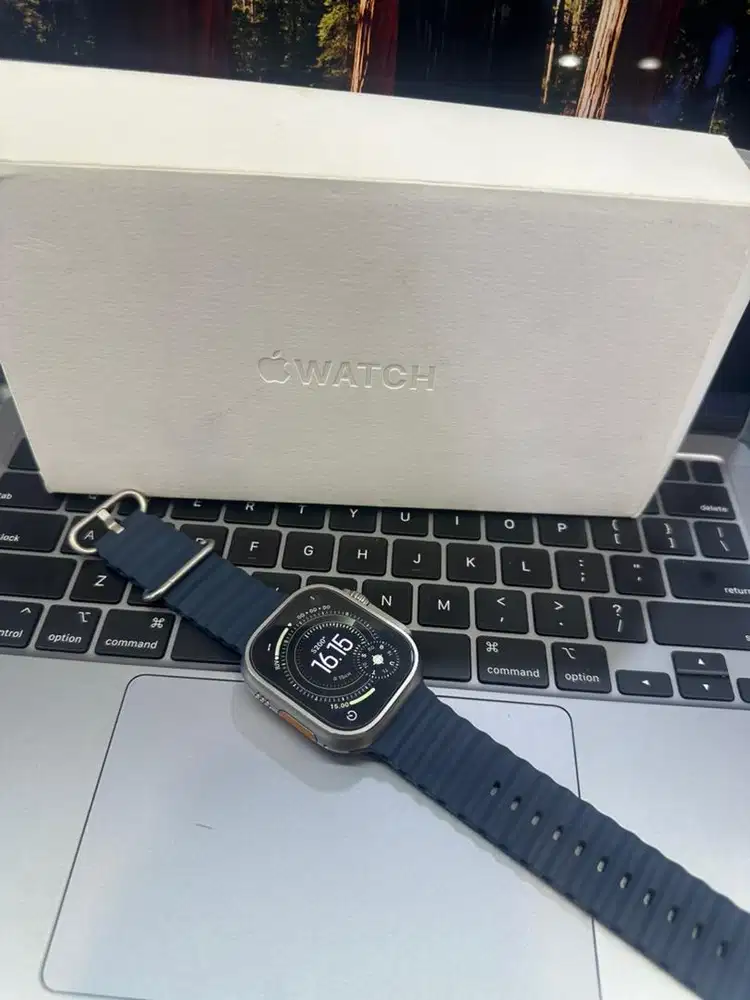 apple watch ultra 1 49mm bh 100% lengkap mulus