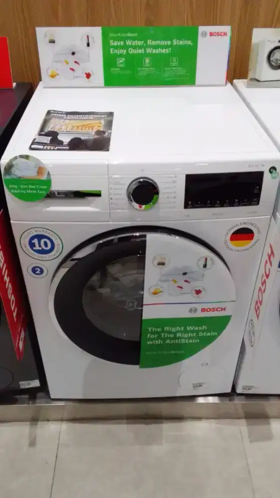 Bosch WM Front Loading 9 KG WHITE