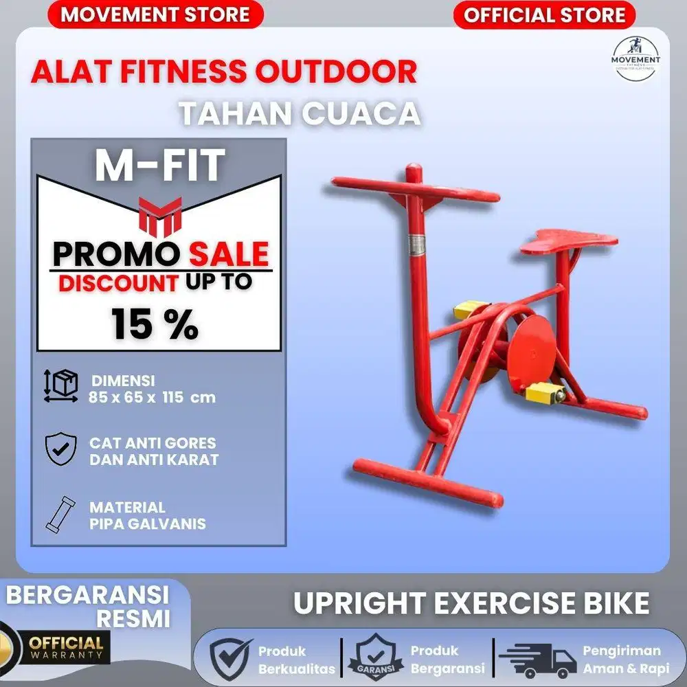 JUAL ALAT FITNESS OUTDOOR UPRRIGHT EXERCISE BIKE KUALITAS PREMIUM