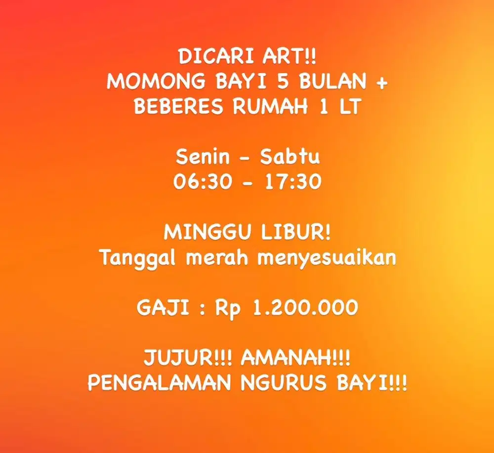 ART MOMONG BAYI RAWALUMBU NAROGONG BEKASI