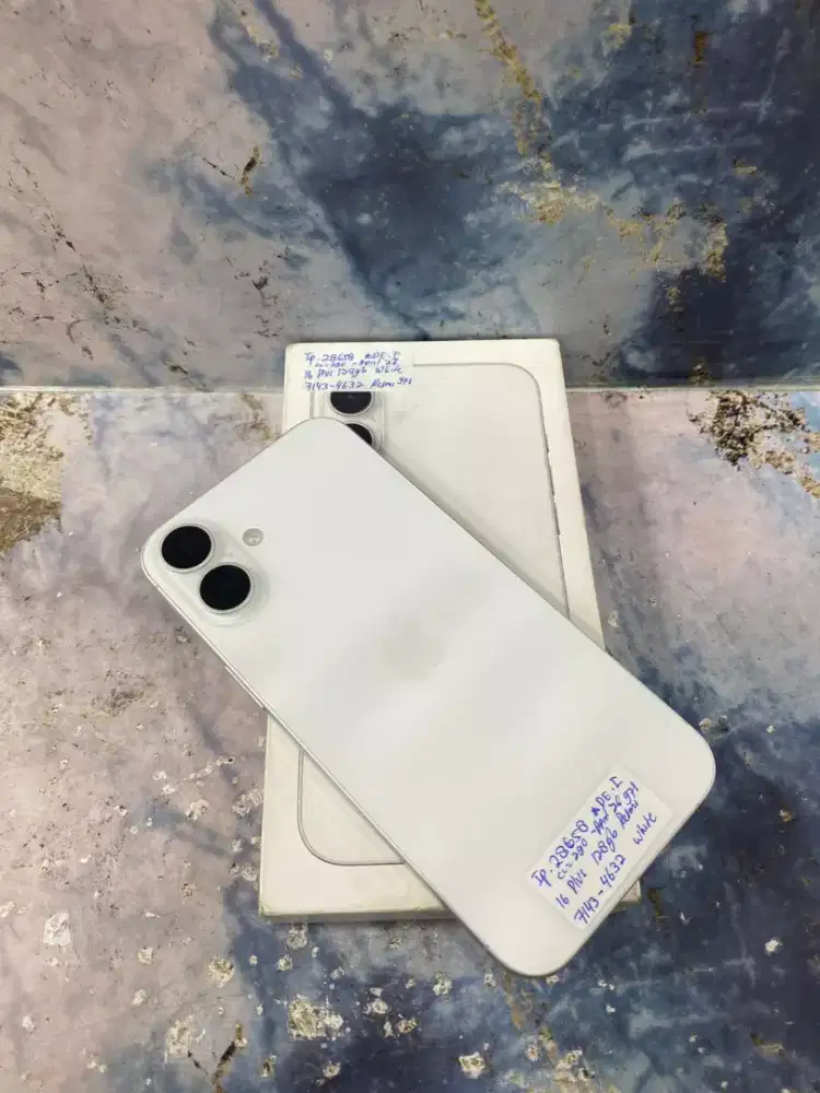 Di jual HP IPHONE 16 PLUS warna WHITE 128GB IBOX