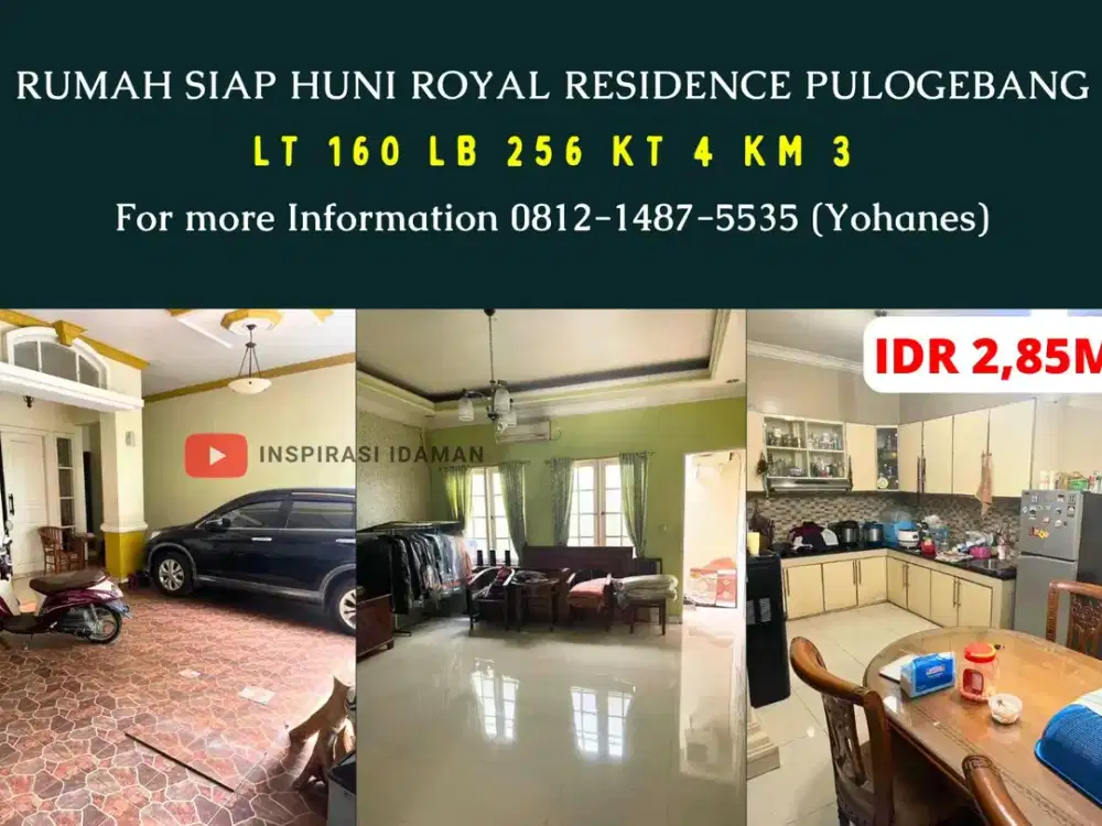 Rumah siap huni 160mtr Royal Residence Pulogebang