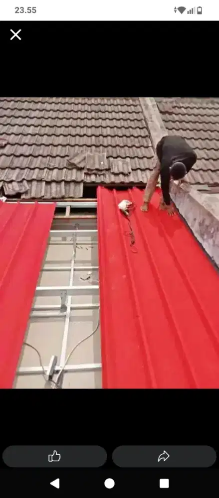 Perbaikan atap bocor, talang air dak rembes dan renovasi