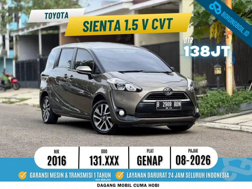 Bergaransi! Sienta V 1.5 AT 2016 Coklat | Toyota Sienta Freed
