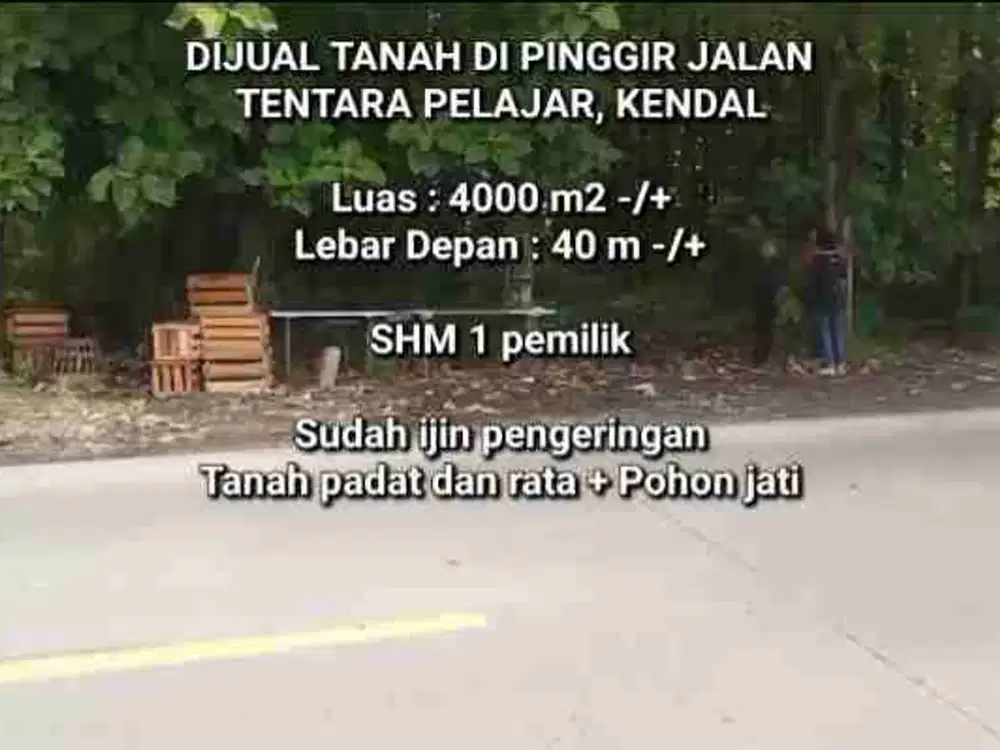 DIJUAL TANAH DI JL. TENTARA PELAJAR, KENDAL