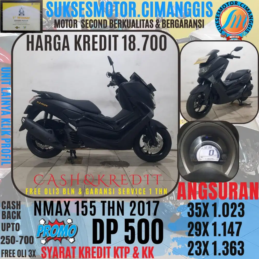 DP 500 NMAX 155 TERMURAH CASHBACK UPTO700RBU FREEOLI3X BERGARANSI