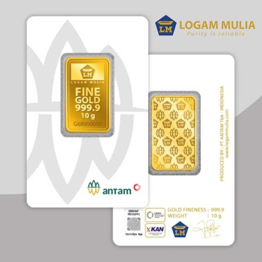 Jual Emas Antam 10 Gram Certieye, Emas Logam Mulia