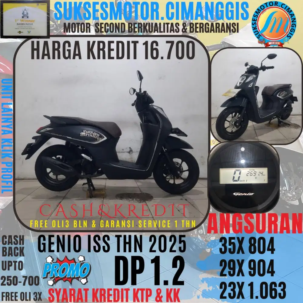 DP 1.2 GENIO ISS TERMURAH CASHBACK UPTO700RBU FREEOLI3X BERGARANSI