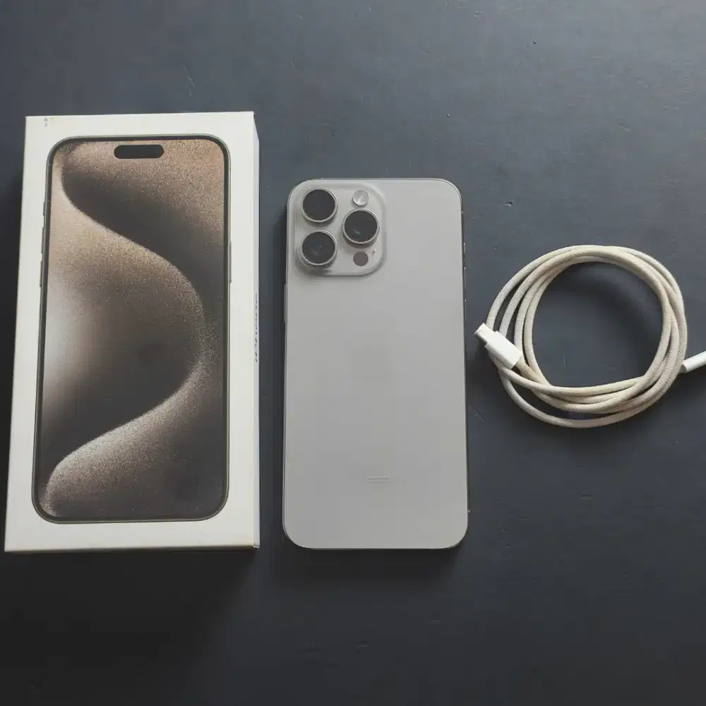 IPHONE 15 PRO MAX 256GB NATURAL TITANIUM EX GARANSI RESMI