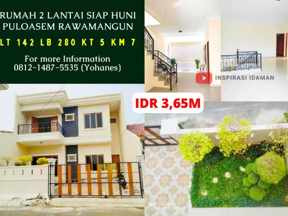 Rumah 2 Lantai Siap Huni Puloasem Rawamangun