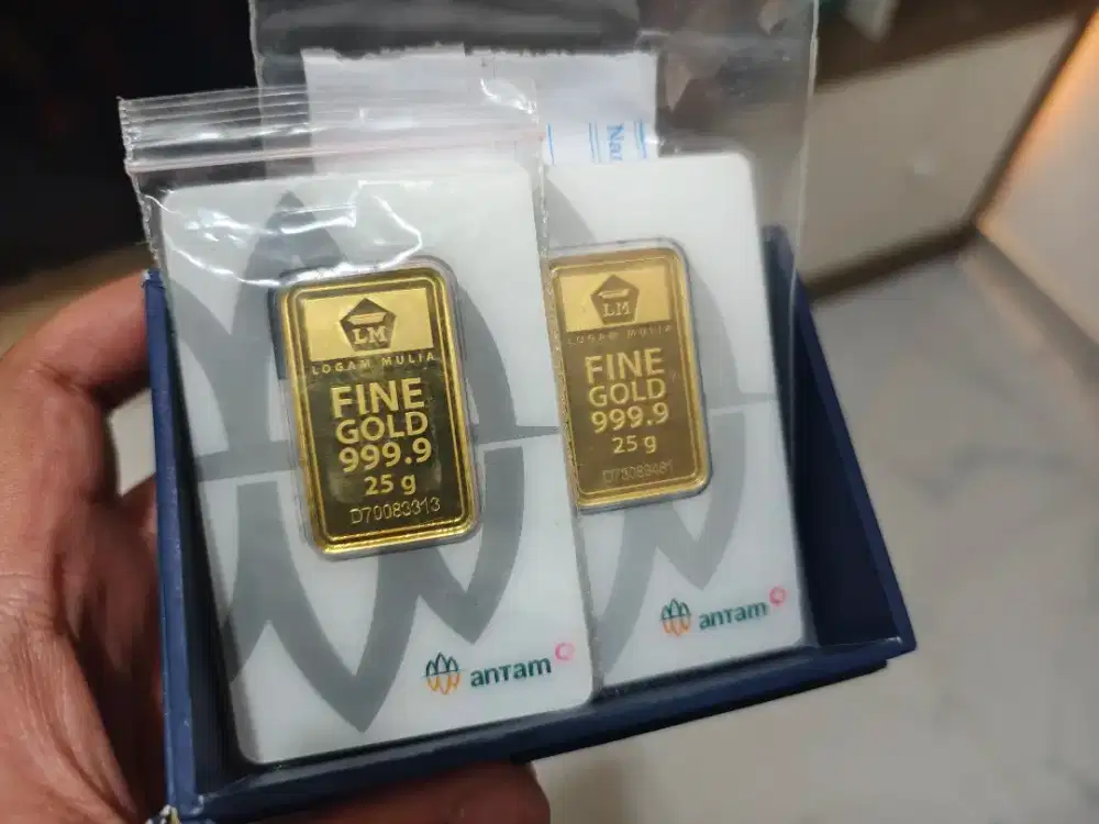 Emas Batang Antam 25gr Redmark Lengkap Logam Mulia
