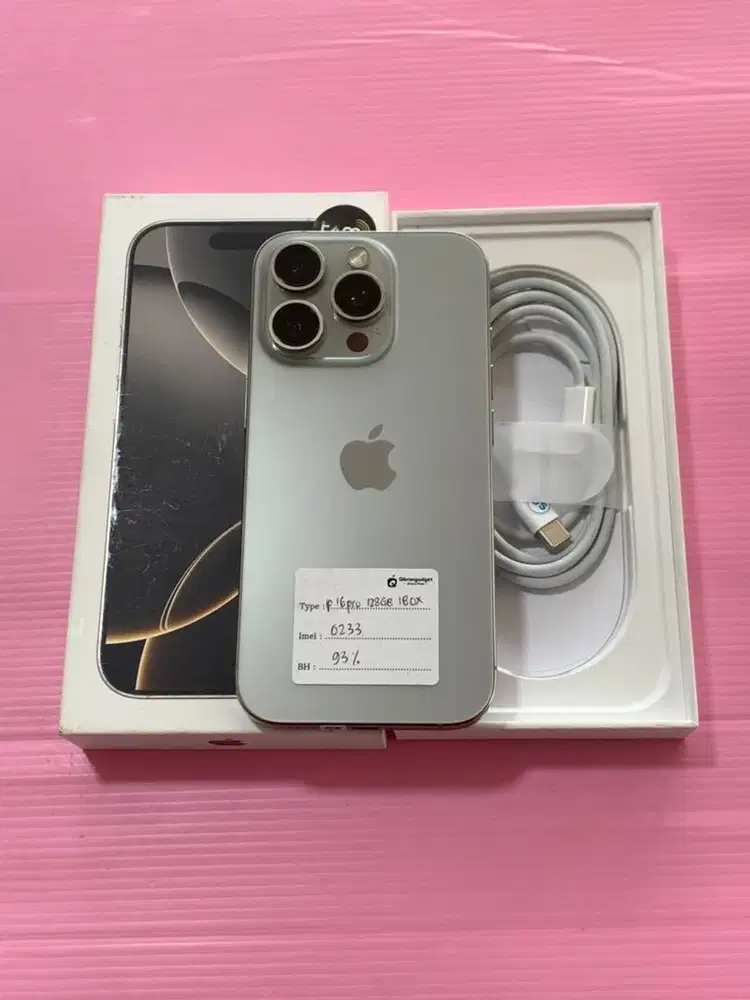 IPHONE 16 PRO 128GB EX IBOX ON GARANSI APRIL 2026