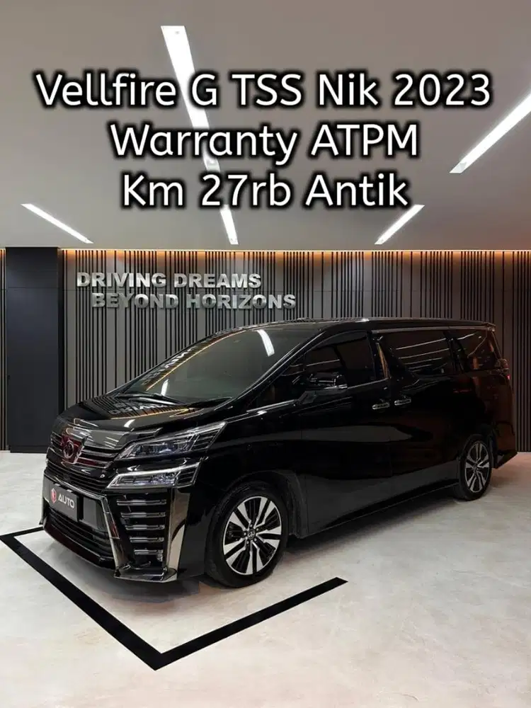 Toyota Vellfire 2.5 G TSS ATPM 2023 Hitam Pilot Seat Km27rb B8888AKB