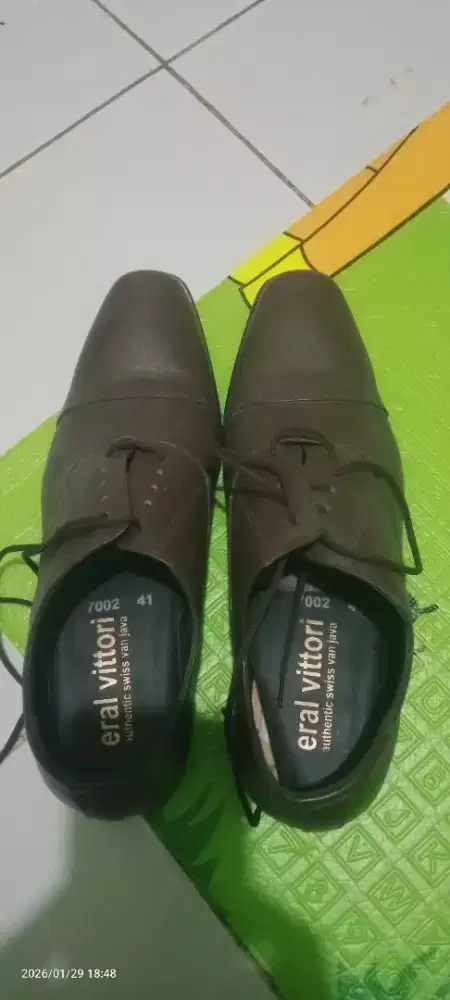Eral vittori sepatu formal warna coklat no.41