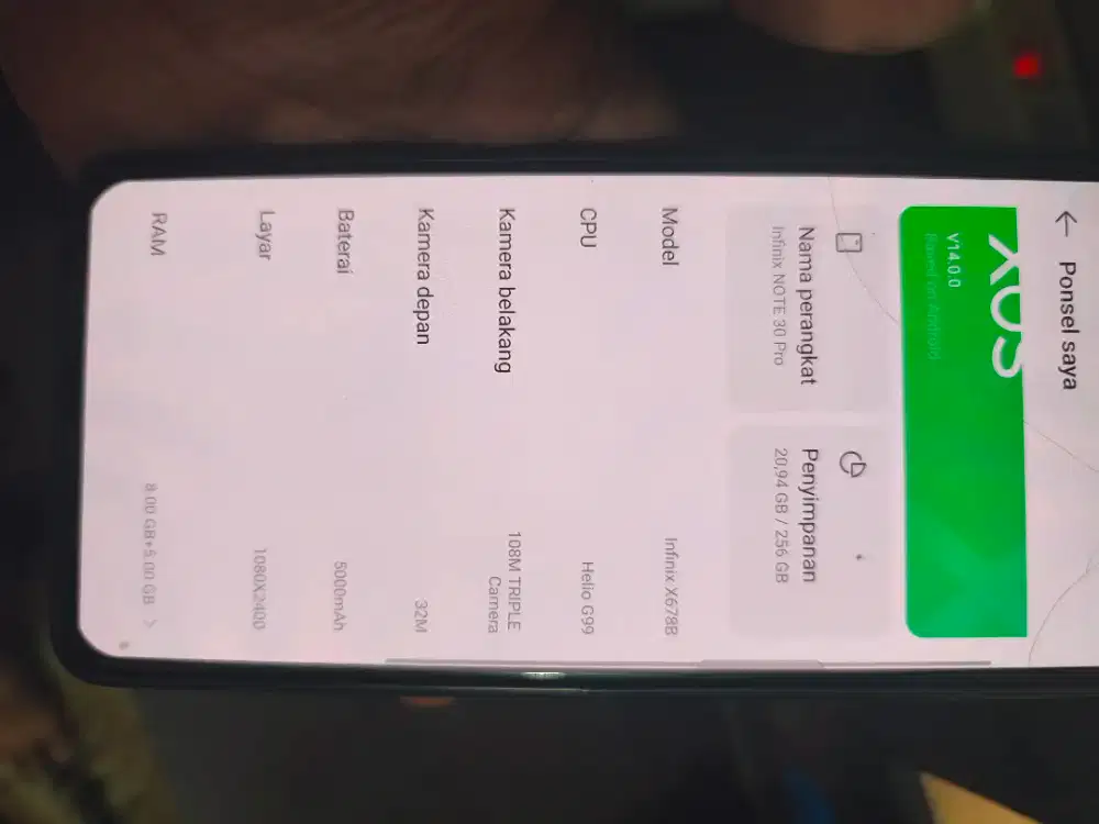 Jual santai ram 8 /256gb HP