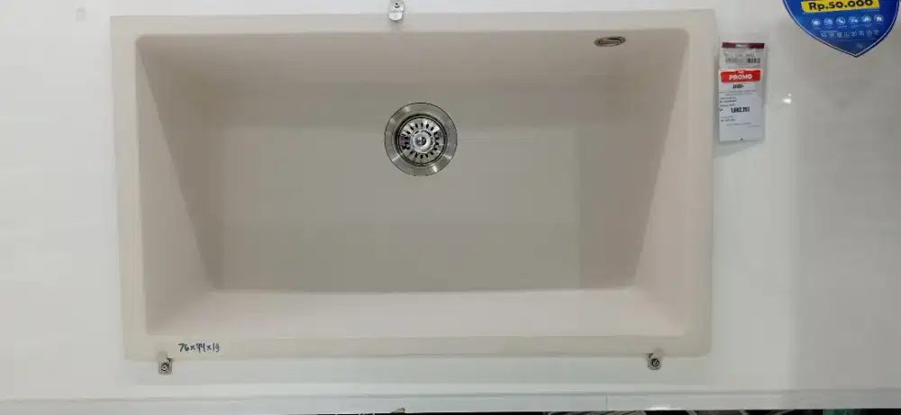 ZEHN+ GRANITE SINK JUMBO BOWL M7744 76 ×44×22 BEIGE