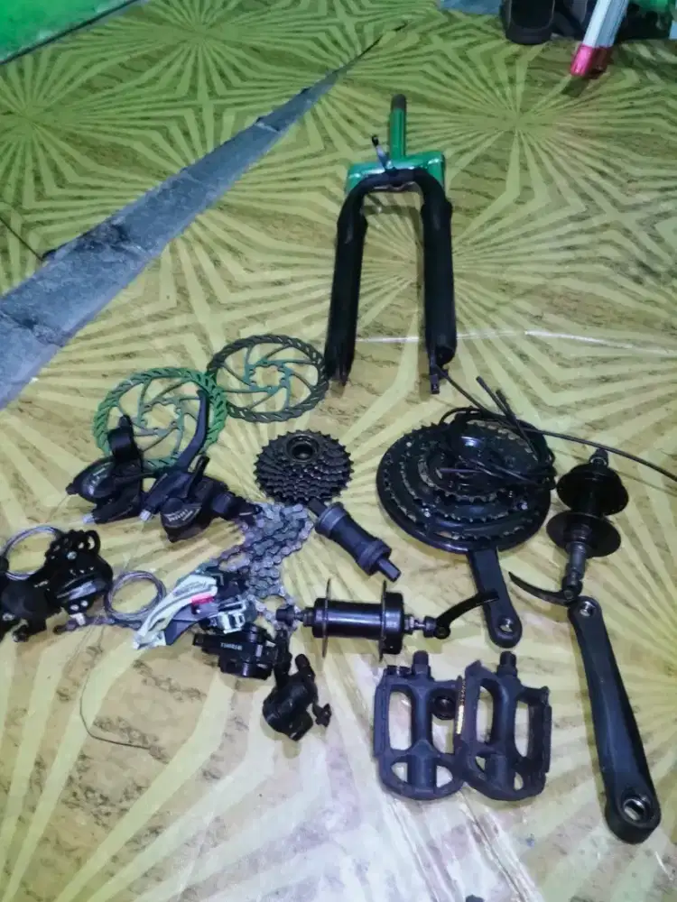 Spart sepeda komplit + shock depan