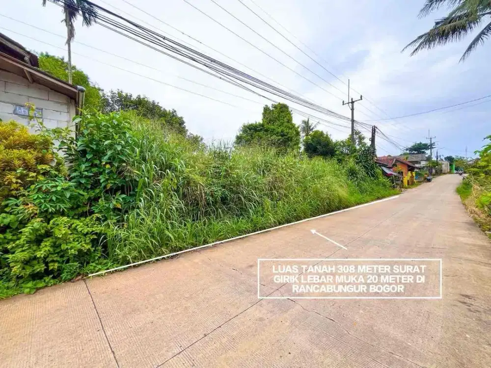 TANAH MURAH DI JALAN UTAMA SUKAJADI RANCABUNGUR BOGOR