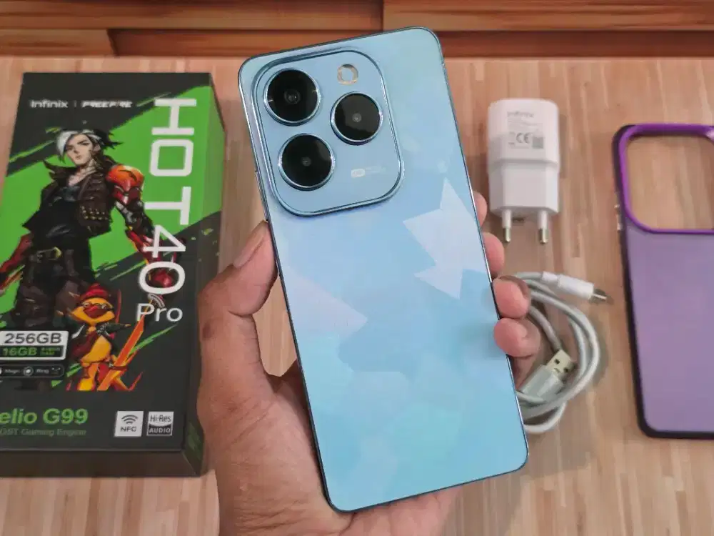 Infinix Hot 40 Pro Ram 8+8GB/256GB Mulus LikeNew98% Fullset Bisa TT