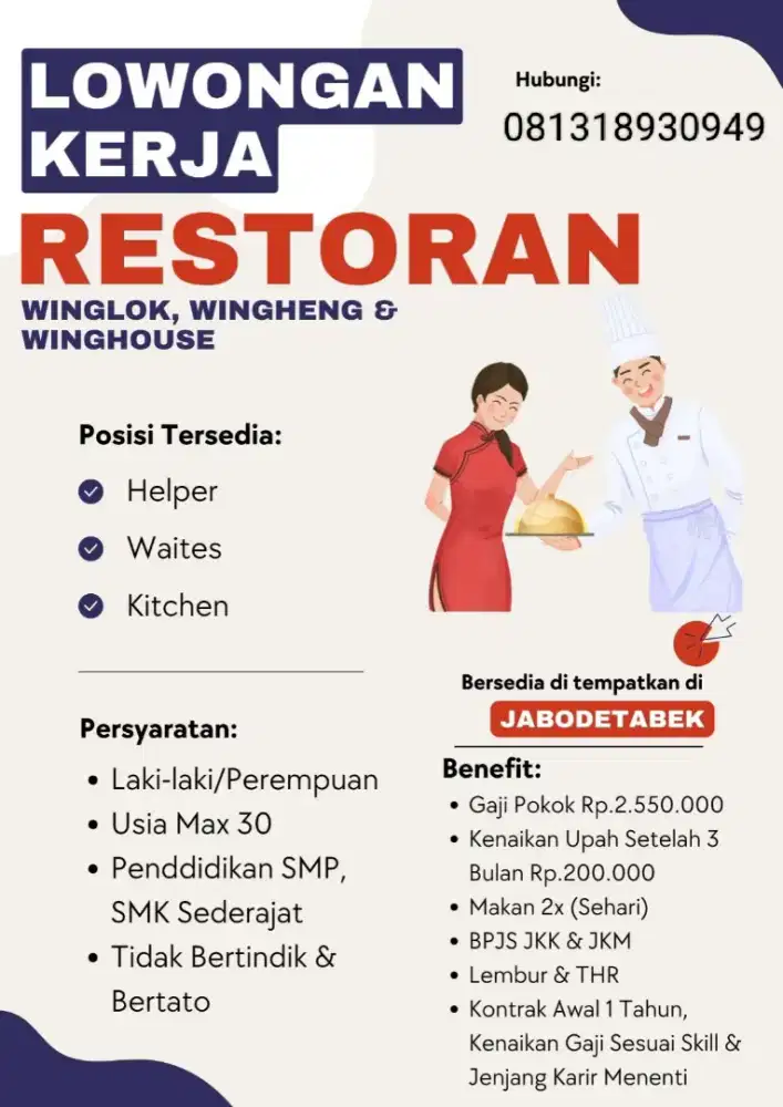 LOKER F&B(RESTORAN) WINGHENG , WINGLOK , WINGHOUSE